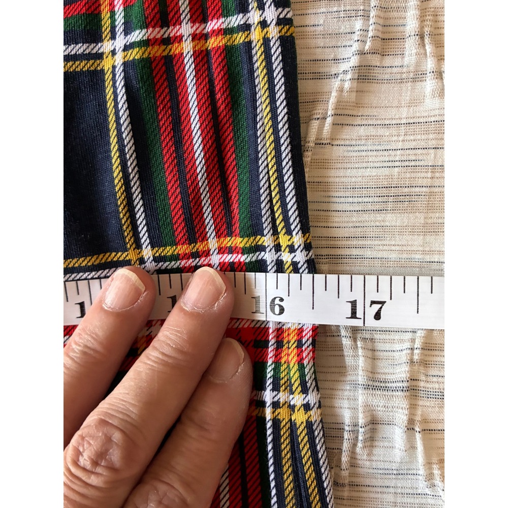 J.Crew Re-Imagined Womens Med Navy Red Tartan Plaid Cotton Turtleneck AT787 - Picture 7 of 12